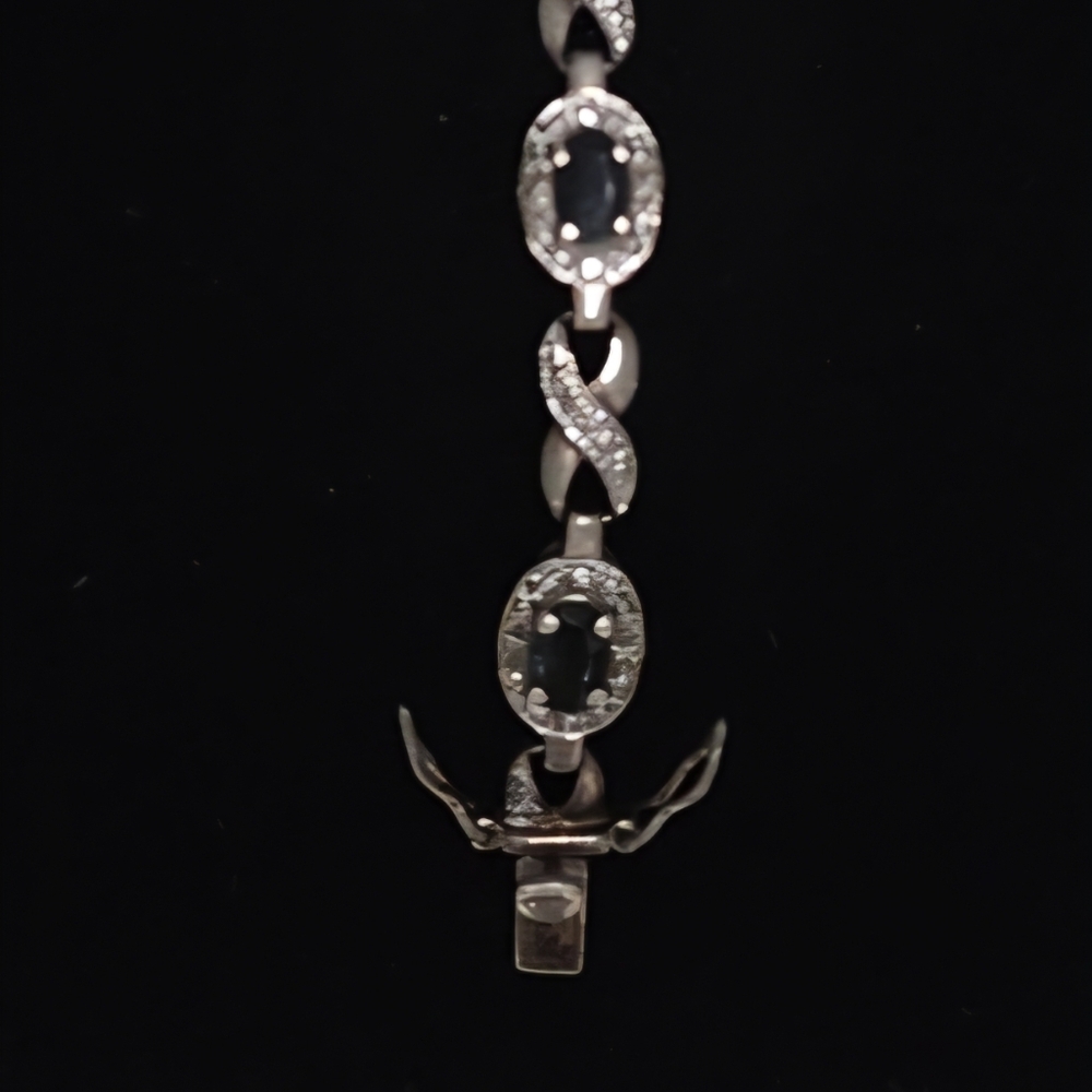 Sapphire 925 Silver Bracelet - Picture 6 of 10